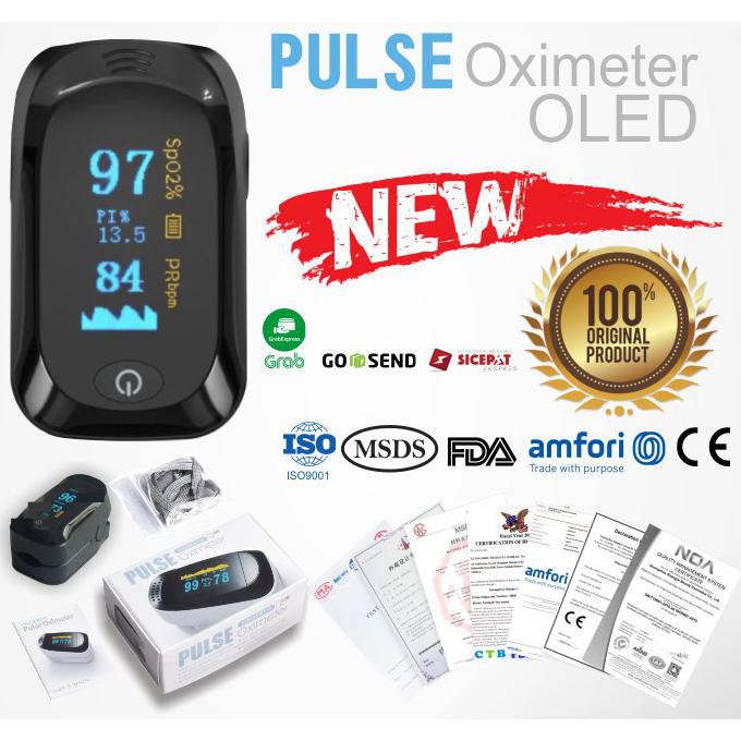 H1 Fingertip Pulse Oximeter Alat Ukur Kadar Oksigen SpO2 .