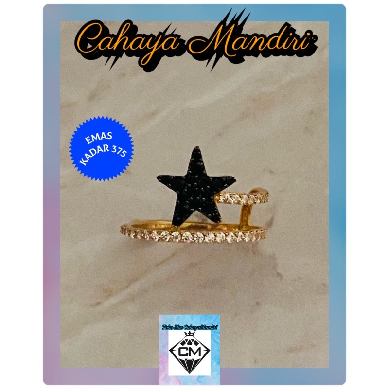 Cincin Emas kadar 375 (8K) Berat +/- 1,25 gram