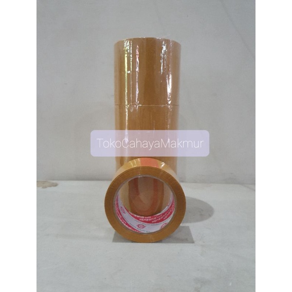 Lakban Cokelat 2 Inch x 100 Yard ( 48mm x 100Yard ) Super Tebal