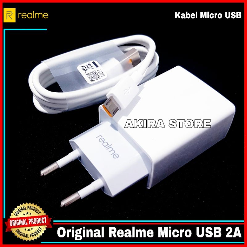 Charger Realme C21y ORIGINAL 100% Micro USB 10 Watt 2A