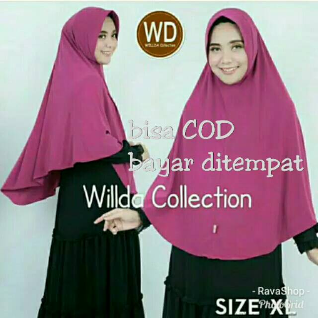 size XL ZAHRA ANTEM WILLDA COLLECTION JILBAB KHIMAR KERUDUNG BERGO wilda