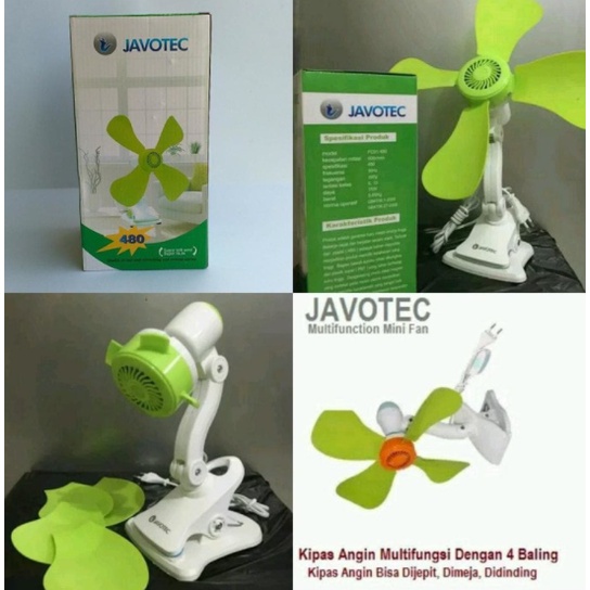 Kipas angin javotec 480 / kipas angin jepit