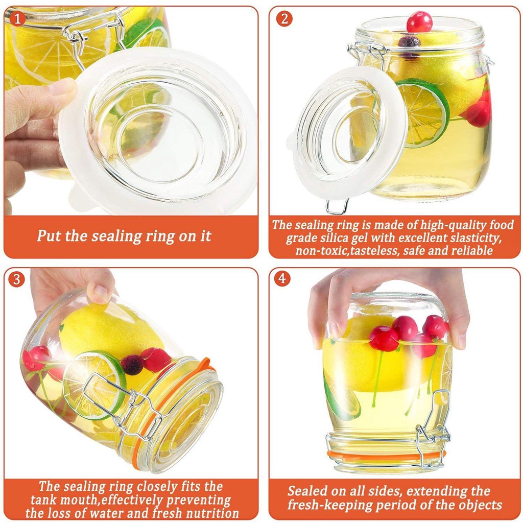 Paking Toples PREVA Jar Anti Bocor Toples Pengganti Pencuci Karet Sealing Mason Jar Gasket