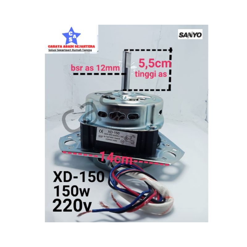 Aqua sanyo Dinamo pencuci mesin cuci 2 tabung Aqua sanyo