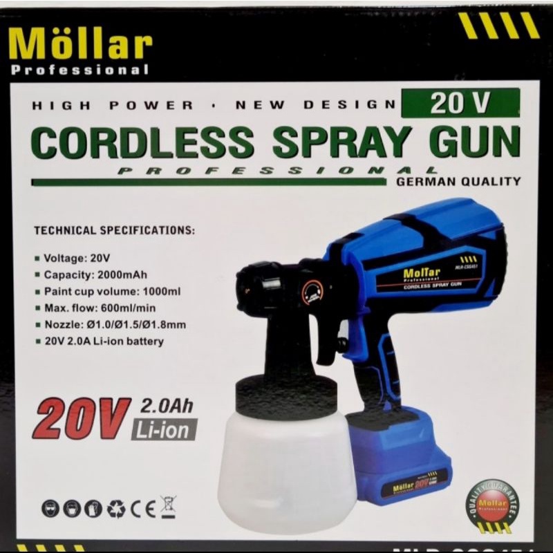 mollar CSG451 electric cordless spray gun semprotan cat baterai 20v csg 451