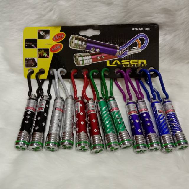 Senter laser. Gantungan kunci senter laser. Gantungan kunci laser