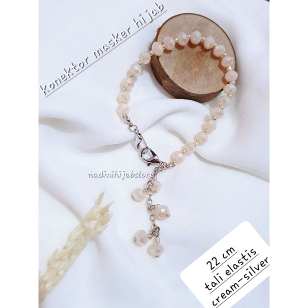 KONEKTOR MASKER HIJAB MUTIARA / PENGAIT MASKER / MASK STRAP / TALI MASKER