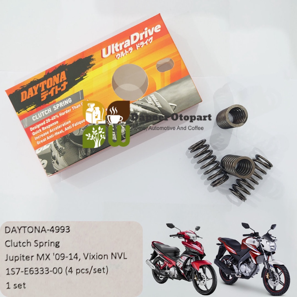 Daytona Original Per Kopling 4993 Jupiter MX 2009-2014 Vixion NVL 1S7-E6333-00 Tiger 1 Set (4pcs) Cl
