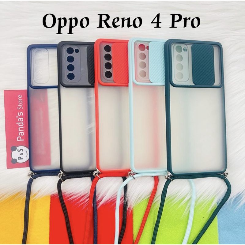 Oppo A94, Reno 4, Reno 4F, Reno 4 Pro Softcase dove sliding camera + Tali Laynard [Premium]