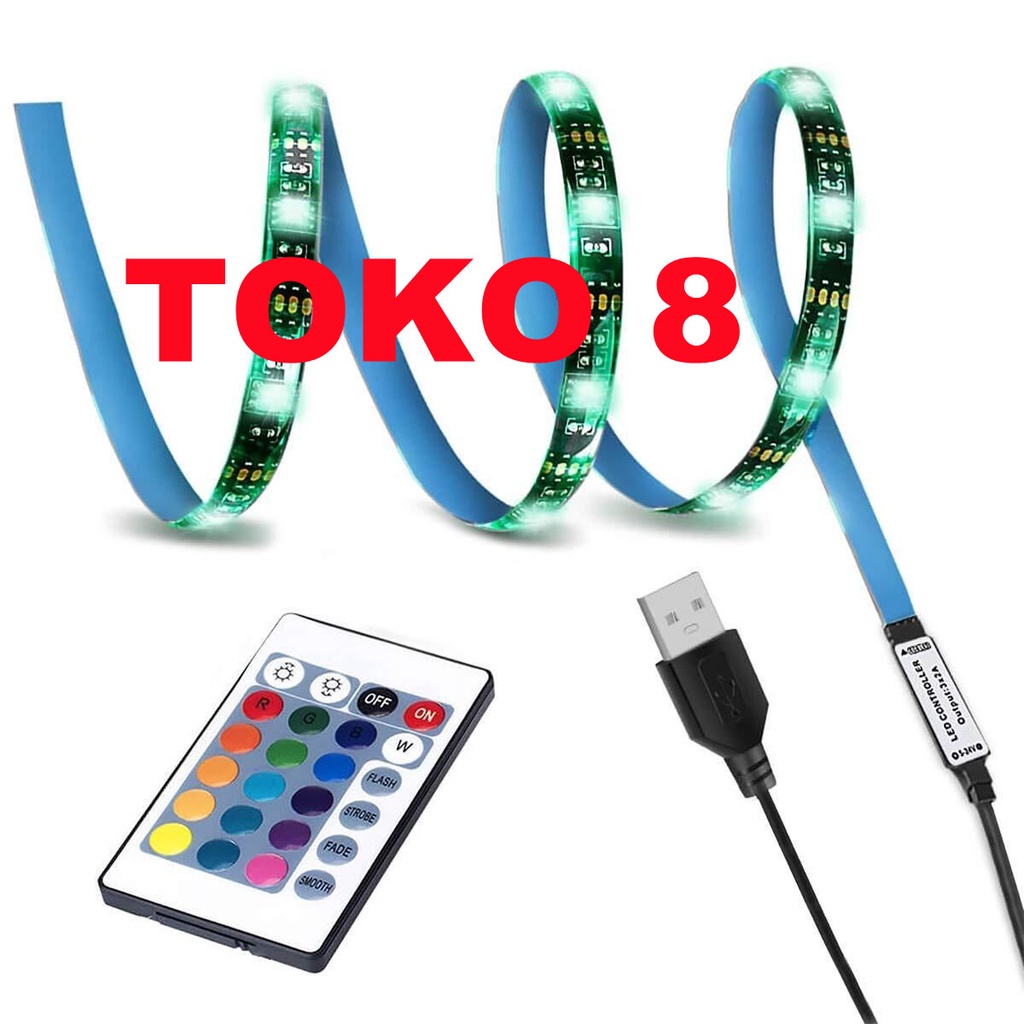 LED Strip RGB 5050 Dengan 5V USB Controller &amp; Remot Control