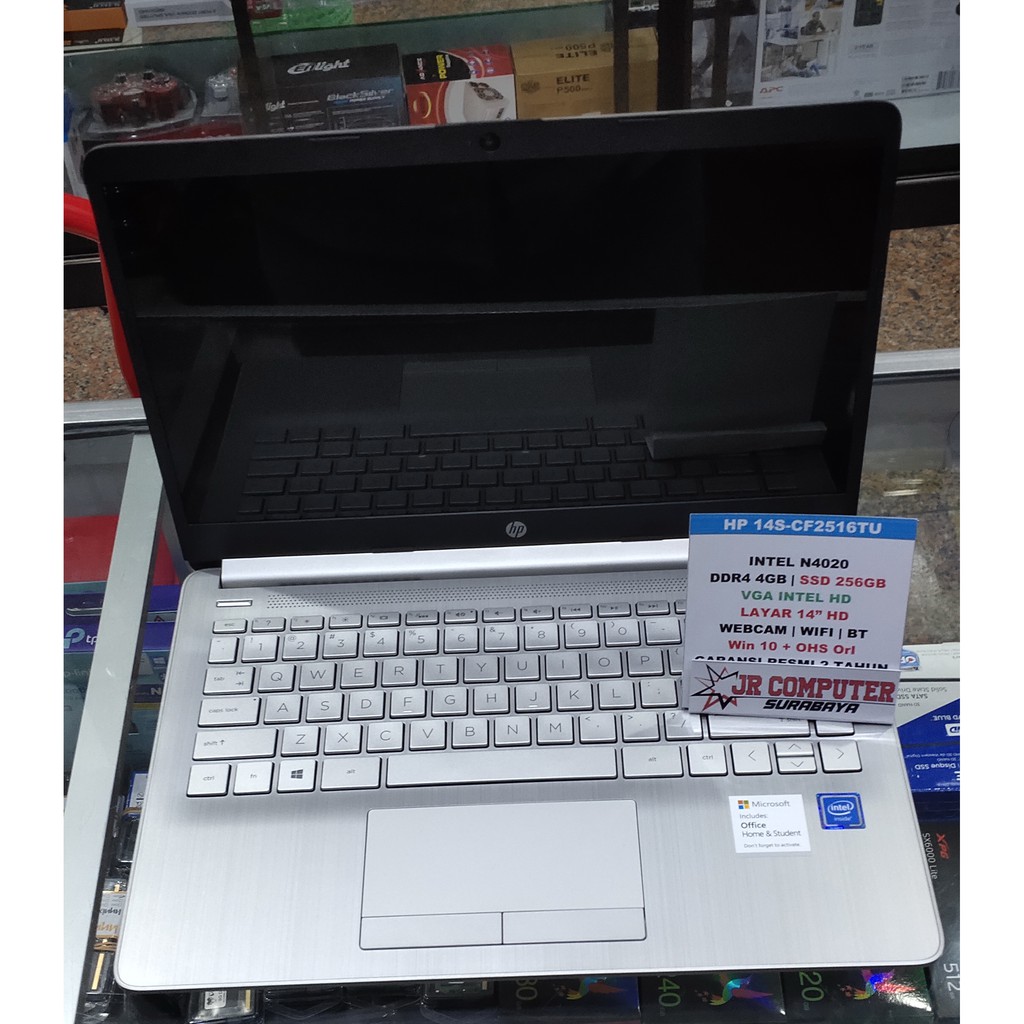 LAPTOP HP 14s-CF2516TU INTEL N4020U|4GB|SSD 256GB|14 HD|Win10+OHS Ori