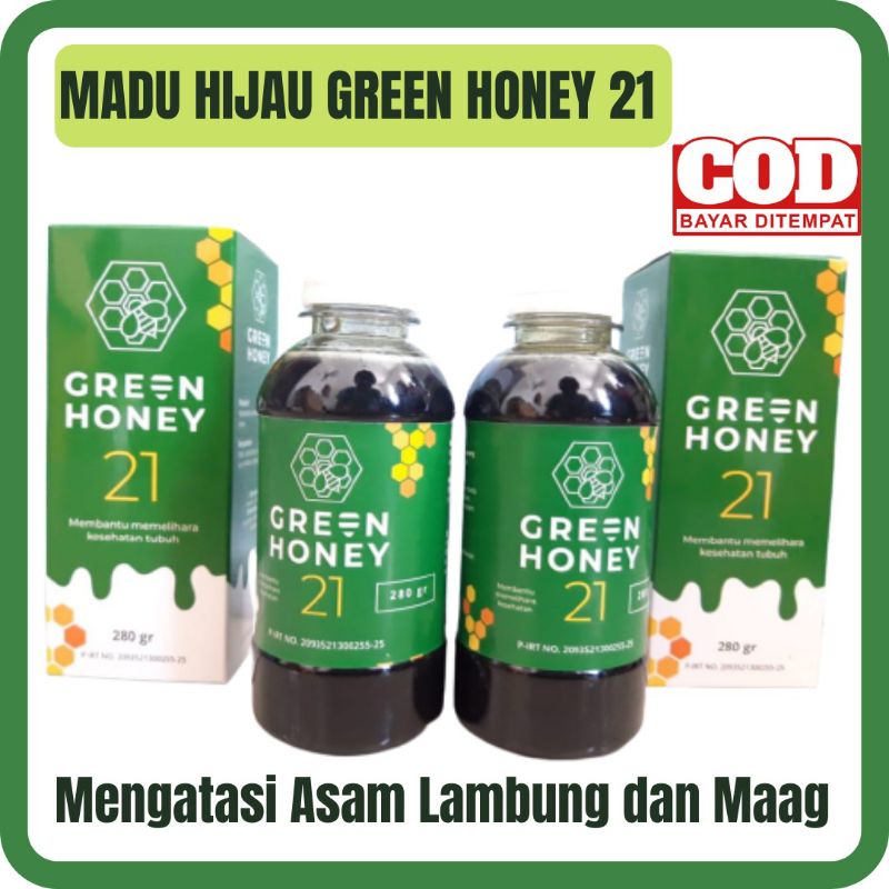 MADU HIJAU Green Honey 21 Original Madu Asam Lambung Maag Kronis Magh Obat Lambung &amp; Gerd AMPUH