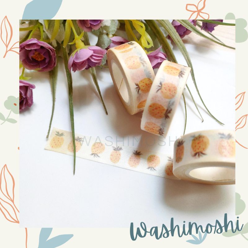 

Washimoshi Masking Washi Tape Pineapple (10 meter)