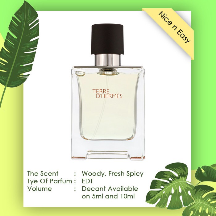 Decant 5ml Original Terre D'Hermes EDT De Hermes