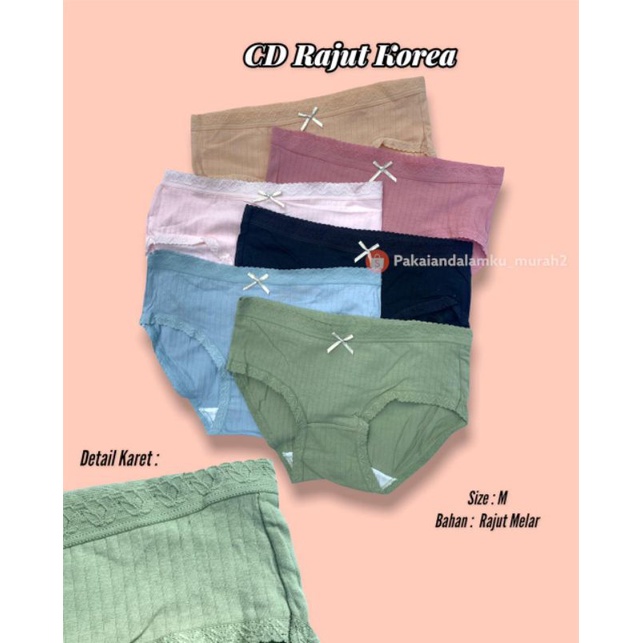 CD Rajut Korea 1156/  CD Tally Wanita / Celana Dalam Wanita