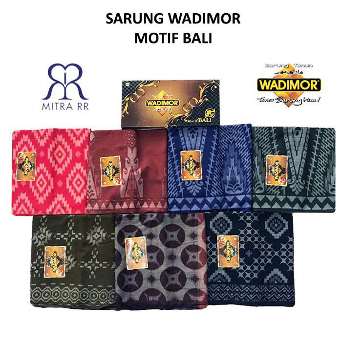 MitraRR Sarung Tenun WADIMOR motif BALI Grosir 10 PCS Pilih Warna Sarung Dewasa