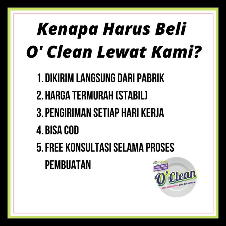 Bahan Sabun Cuci Piring Hemat - O' Clean Termurah