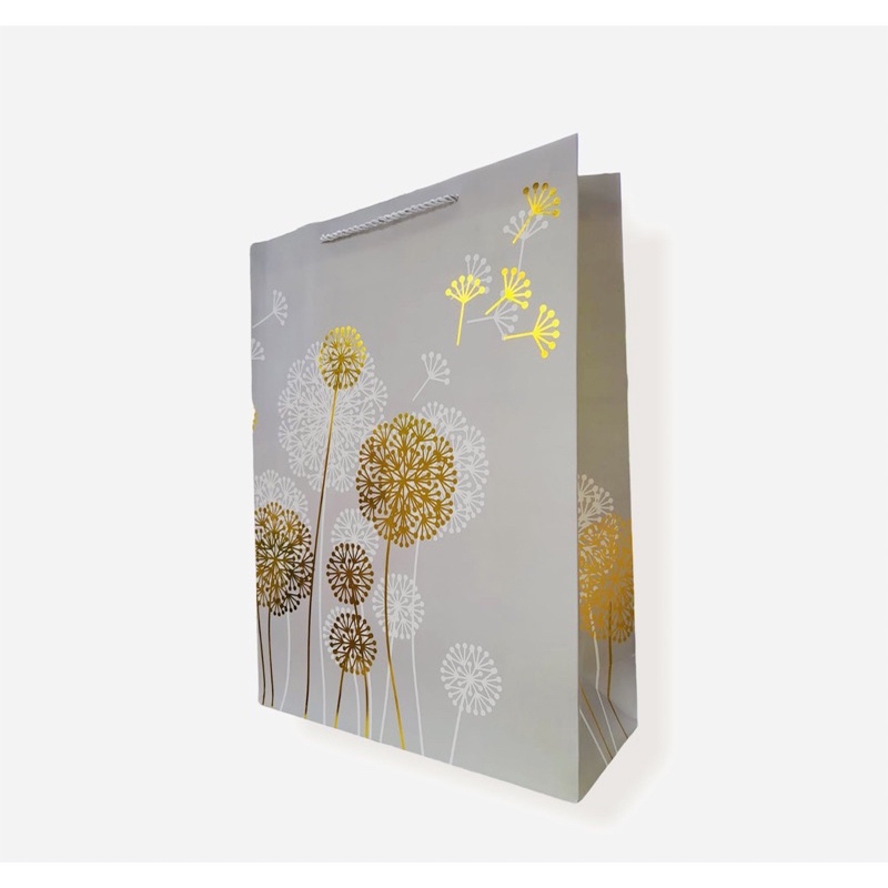 

paperbag goodiebag motif bunga emas premium 31cmx12cmx41cm (pxlxt)