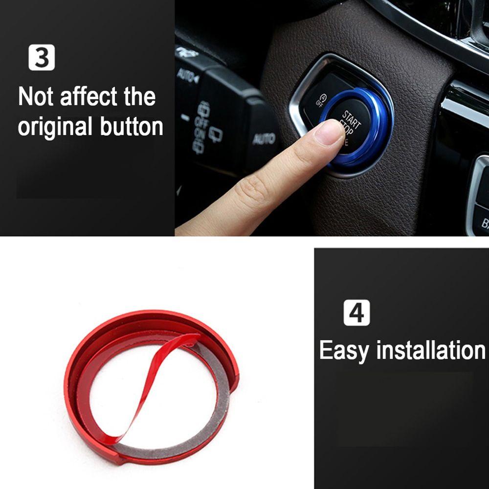 TOP 2pcs Penutup Saklar Pengapian Mobil Aksesoris Lingkaran Praktis Penutup Interior Mobil Untuk Untuk BMW Seri1/2/3 F20 F21 F30 X1 F48