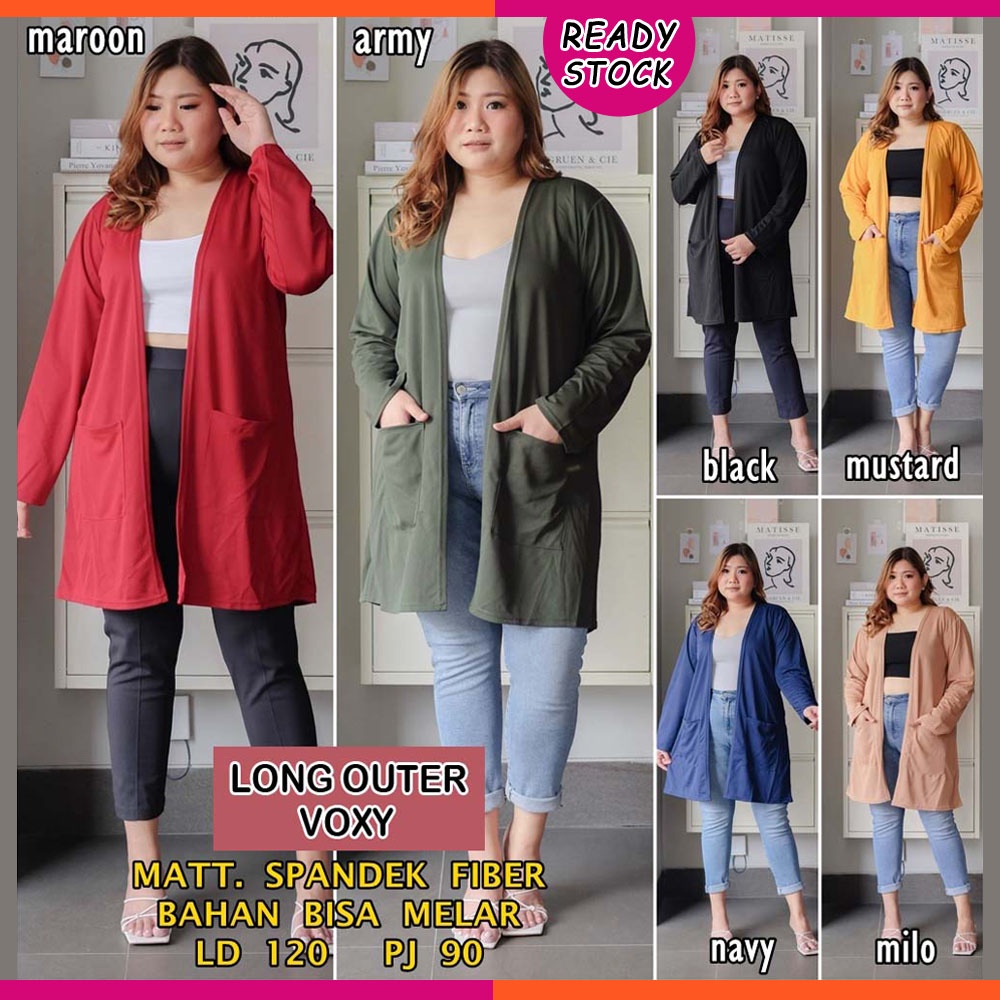 BIGCLO - (COD) LD 120cm Long Outer Jumbo Cardigan Big Size