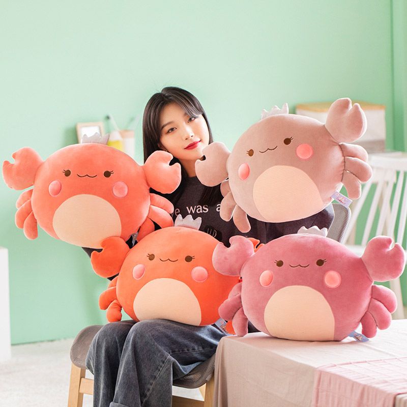 Boneka Bantal Karakter Hewan kepiting Crab Pillow Plush Bahan Halus Dan Lembut Berlabel SNI