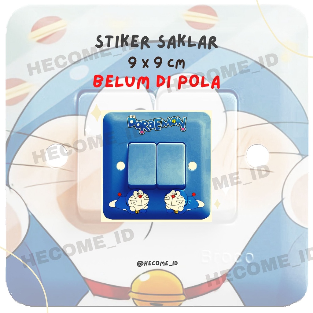 STIKER SAKLAR STICKER SAKLAR TOMBOL LAMPU DORAEMON DORA EMON