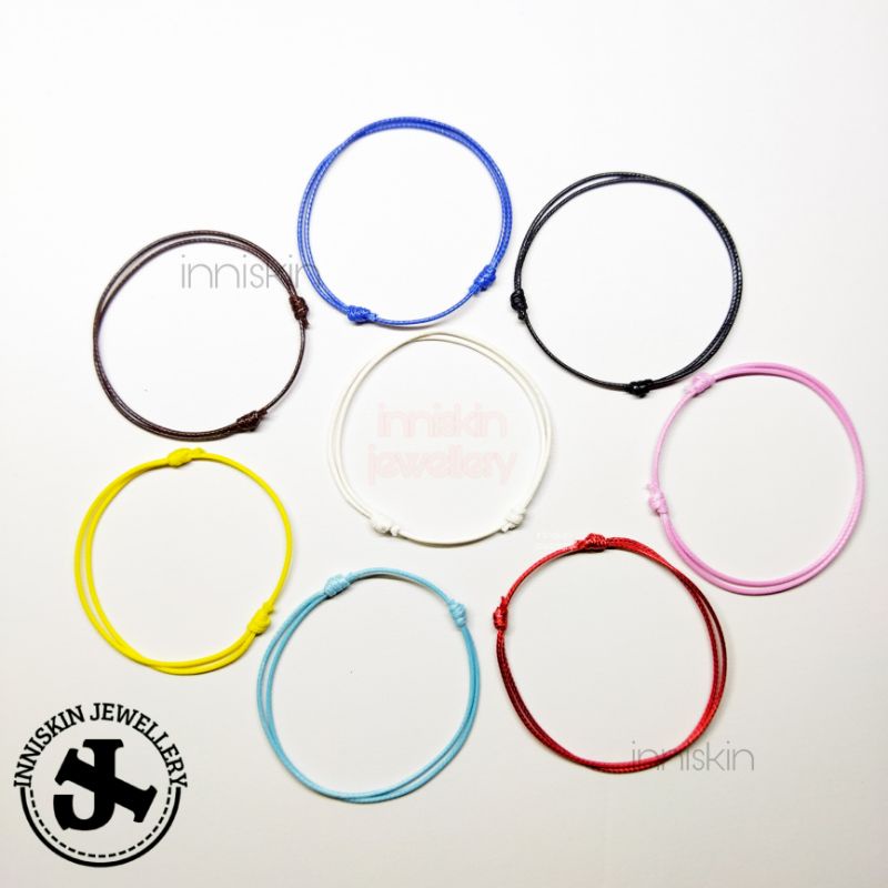 [1mm , 1.5mm ] Gelang Korea Warna Warni / Gelang Korea Tahan Air / Tali Korea Stylist / Gelang Pria / Gelang Wanita / Gelang Waterproof Jewellery