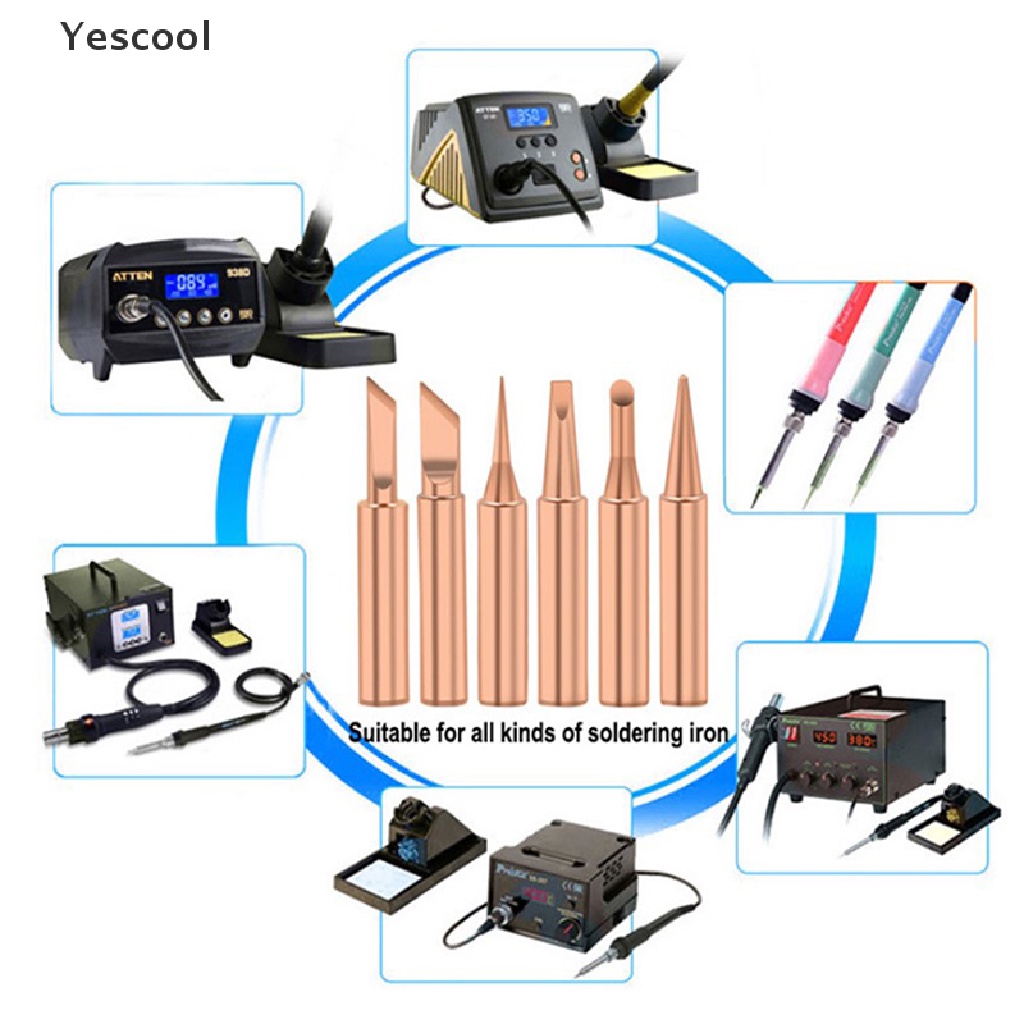 Yescool Kepala Solder Elektrik Bahan Tembaga Murni Seri 900M