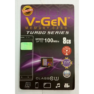 MEMORY CARD MICRO SD 8 GB MMC V-GEN VGEN 8GB TURBO 100MBPS ORIGINAL