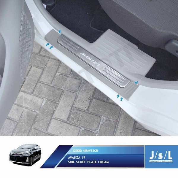 Aksesoris Fariasi Tambahan JSL Sillplate Samping Avanza Xenia Veloz 2019 Side Scuff Plate Cream