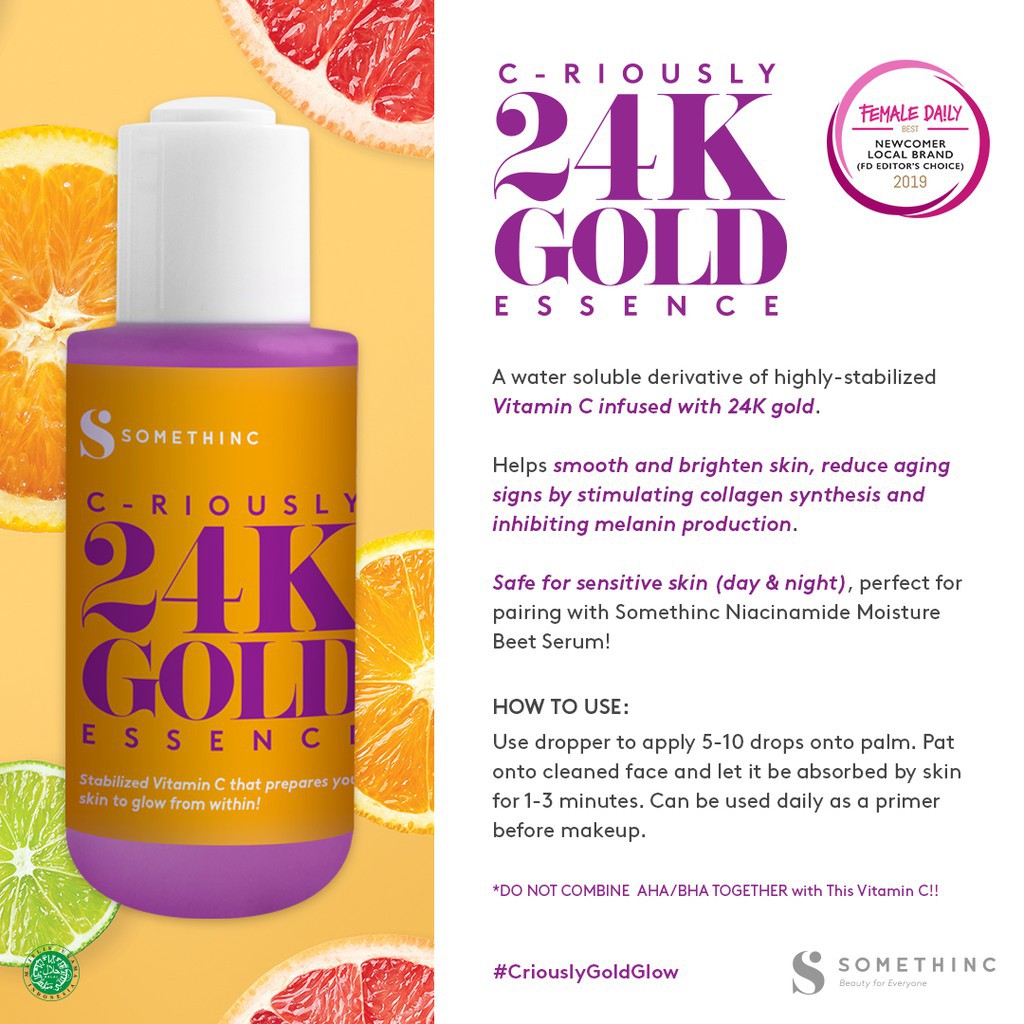 [BPOM] Somethinc CRIOUSLY 24K GOLD Essence 20ML | 40ML