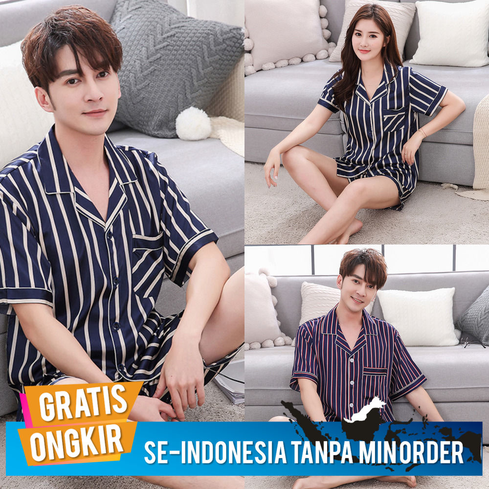 Baju Tidur Wanita Terbaru 2020 cardigan V-neck sutra pakaian rumah set