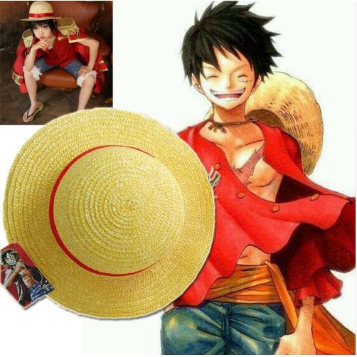 Topi Jerami Desain Kartun Anime One Piece Luffy Gaya Jepang Untuk Anak Dan Dewasa