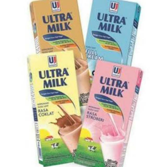 

Susu ULTRA 250ml rasa coklat strawbery plain