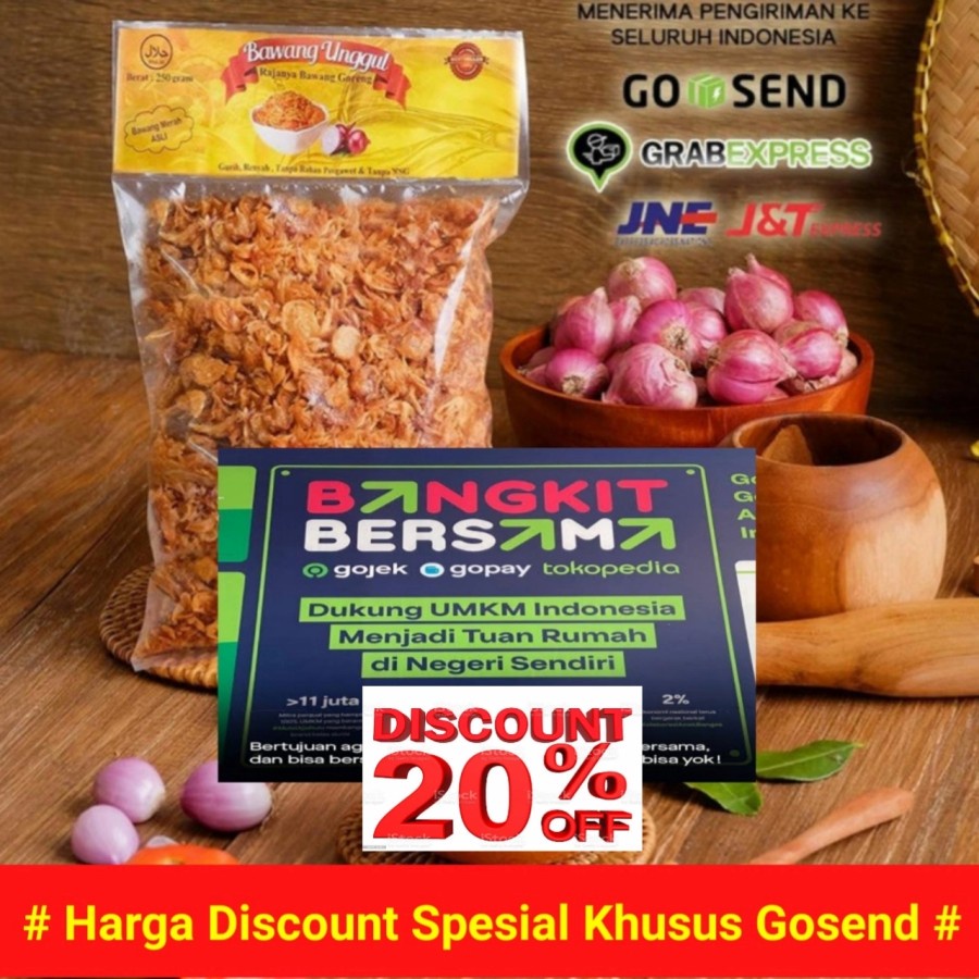 

Bawang Goreng 250 gram ( khusus Instan Kurir)