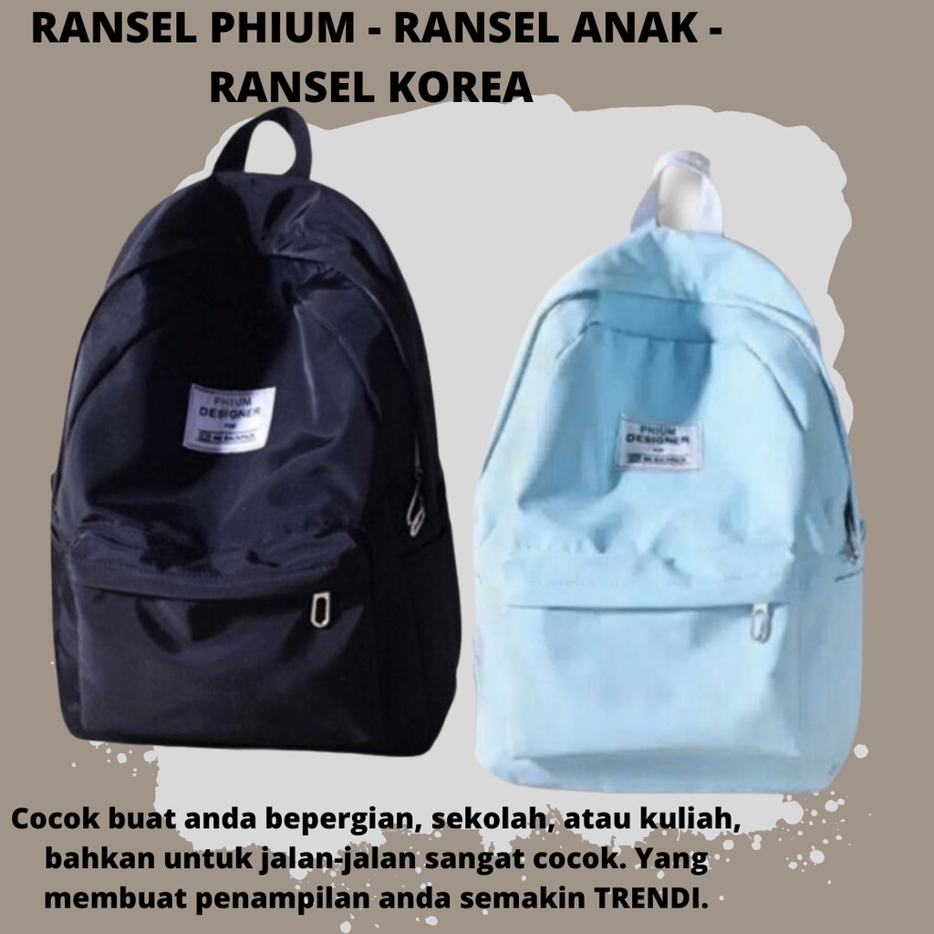 Terlariss!!! Phium Tas Backpack Ransel Sekolah Stylish