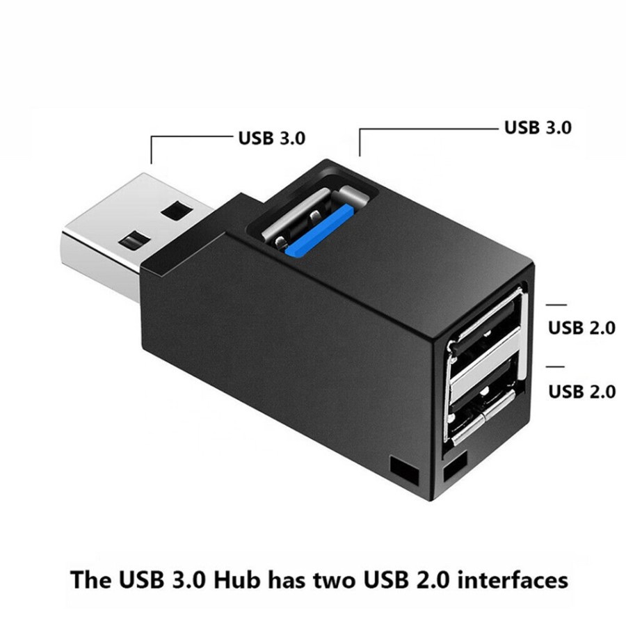 Mini 3 Port USB Hub USB 3.0 2.0 Super Speed