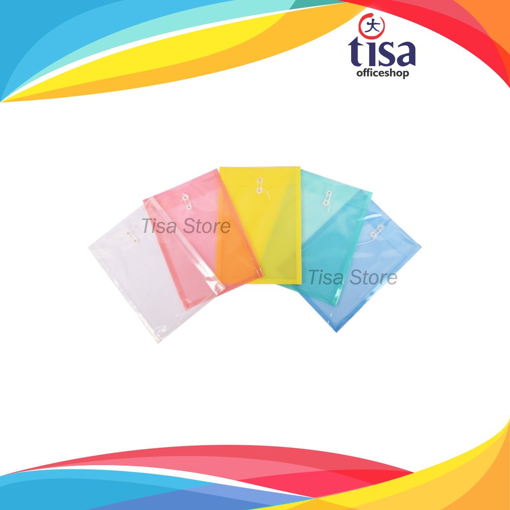 Map Tali Transparan R&R untuk Dokumen Kertas Folio [ 1 Lusin ]