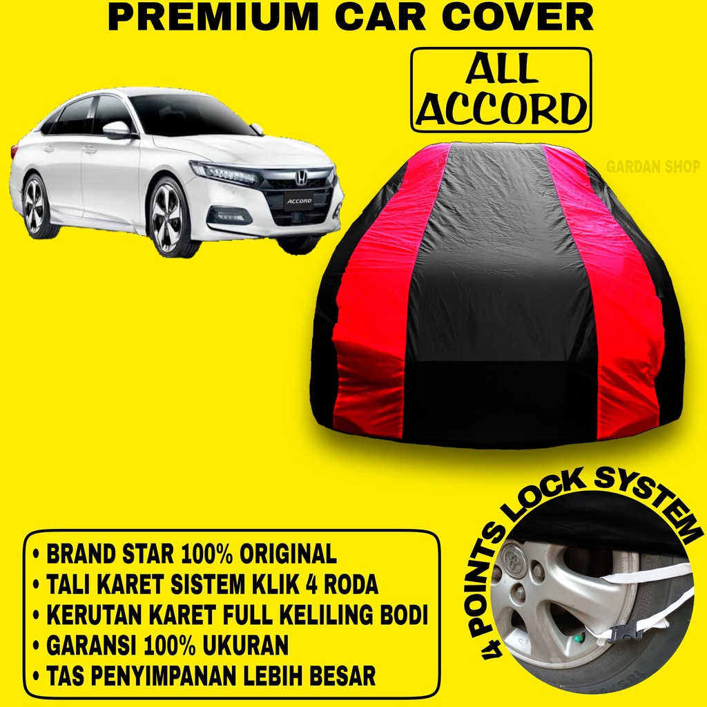 Body Cover ALL ACCORD Sarung MERAH Penutup Pelindung Bodi Mobil All Accord PREMIUM Cover