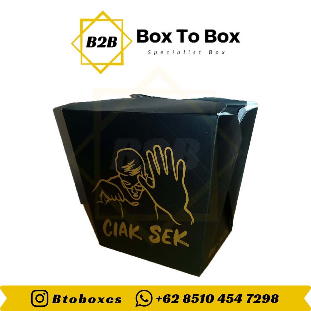 

Produksi packaging / kemasan / kotak / dus taiwan street snack dengan tutup