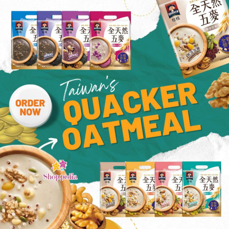 

Quaker sarapan sehat five grain series no added sugar wijen hitam black sesame