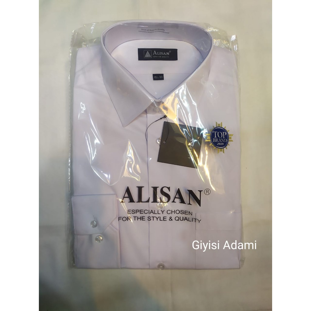 ALISAN PUTIH | KEMEJA ALISAN | KEMEJA SLIMFIT LENGAN PANJANG | FORMAL / CASUAL