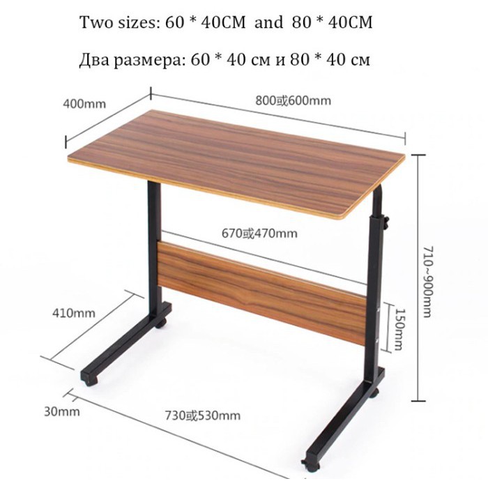 Grab Medan Meja Laptop Lipat Adjustable Portable Rotate Laptop Desk Kayu