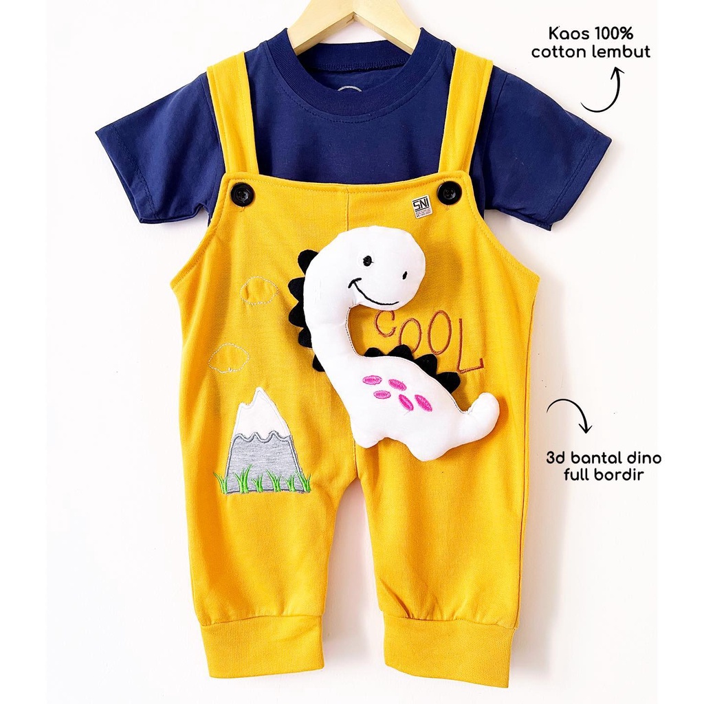 DOBY THE DINO tangan Baju Setelan Jumper Kaos Pergi Jalan Fashion Anak Bayi Cowok Laki Terlaris Lucu Murah TIMBER