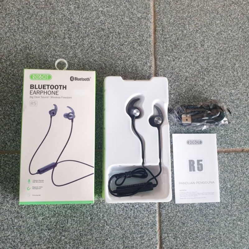 Earphone Bluetooth ROBOT (R5).