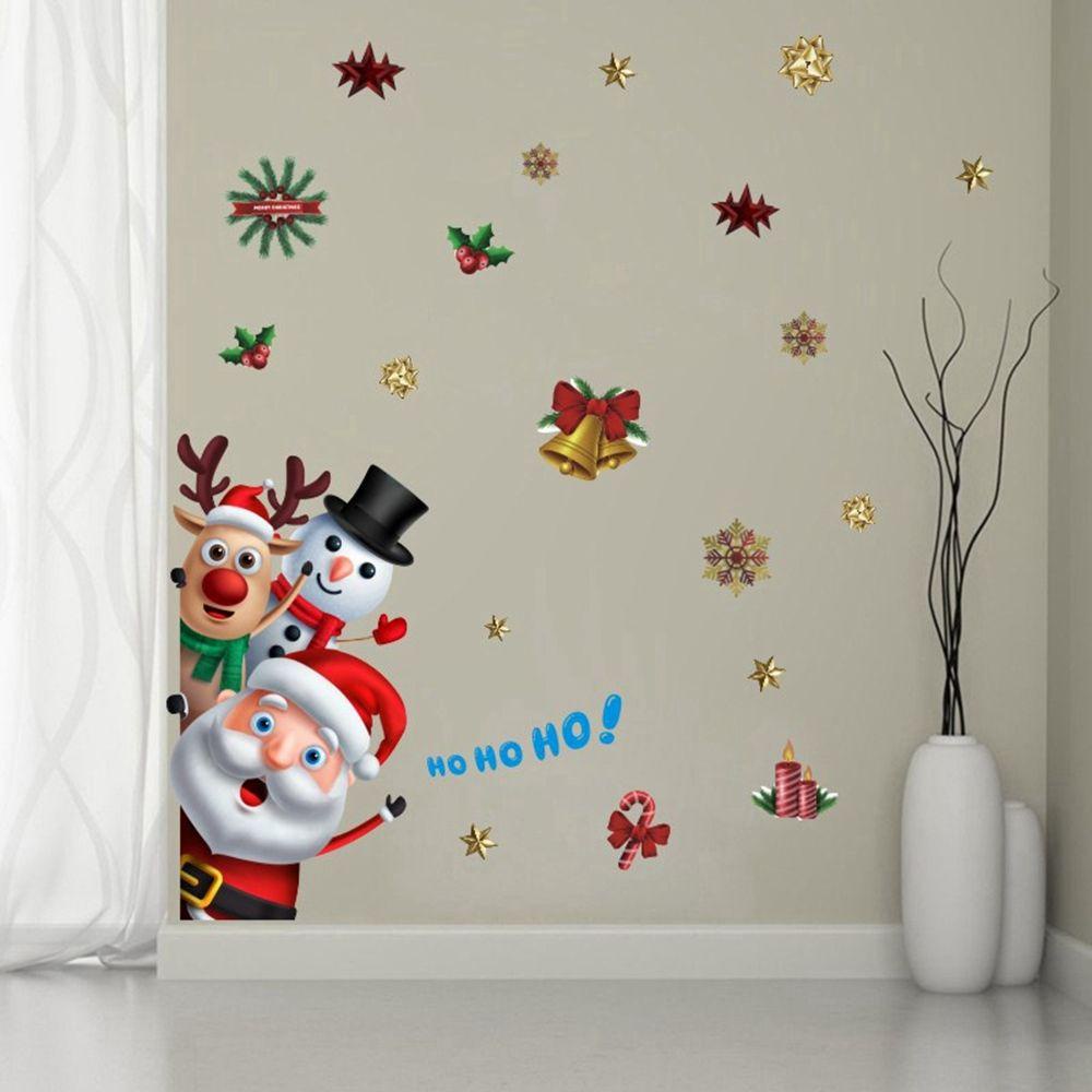 [Elegan] Stiker Dinding DIY Snowflake New Year Self-adhesive Wall Decals Hiasan Natal Dekorasi Natal