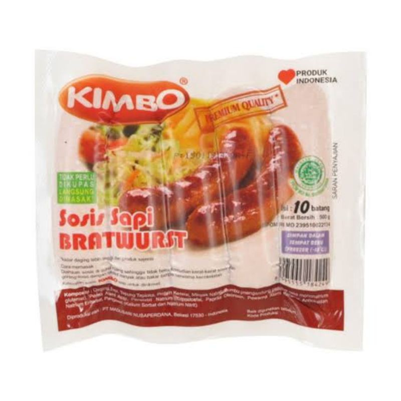 

Kimbo Sosis Sapi Bratwurst isi 10