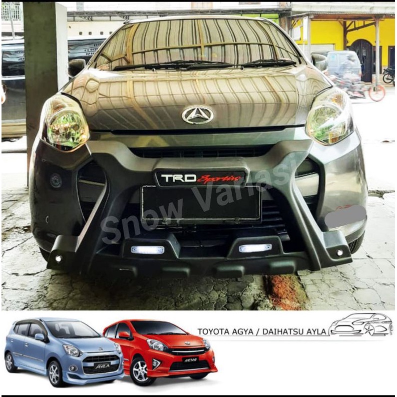 Tanduk Depan Bumper Agya Ayla Luxury TRD Lampu