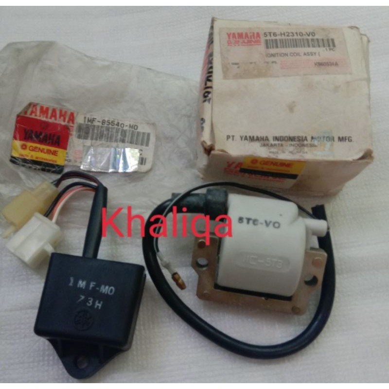 CDI 1MF 85540 M0 koil putih 5t3 H2310 V0 pengapian Rxking cobra RX king 1983-1989 original nos japan