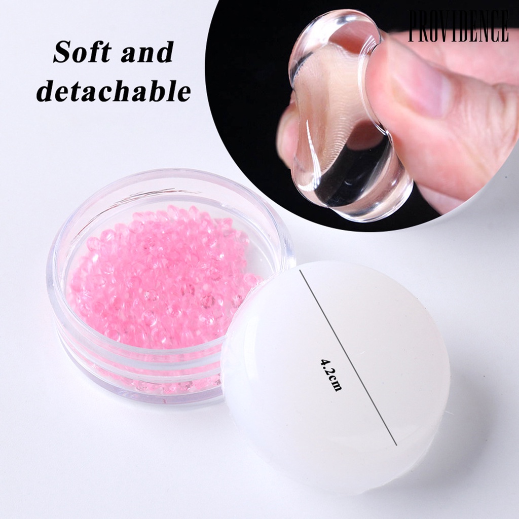 Providence Nail Seal Non-Deformed Detachable Lightweight Round Silicone Transparent Soft Stamper for Manicure